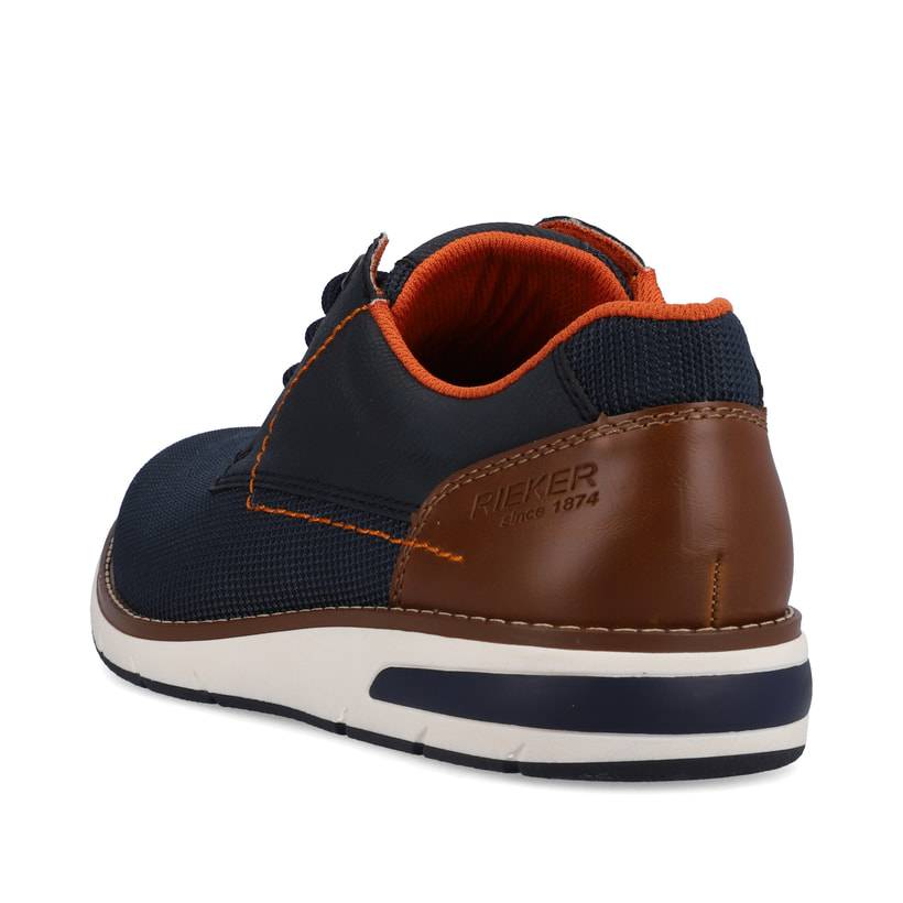 Rieker Artikelnummer 11301-14 Rieker Herren Schnürschuhe marineblau-orange Fabrikverkauf
