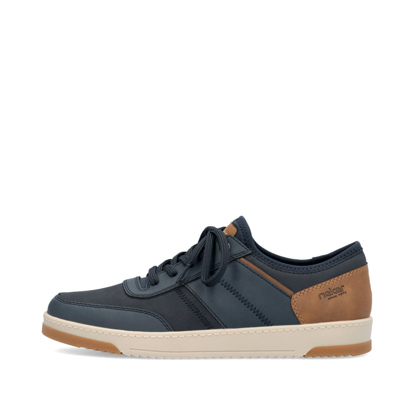 Rieker Artikelnummer 17550-14 Rieker Herren Sneaker Low pazifikblau-nougatbraun