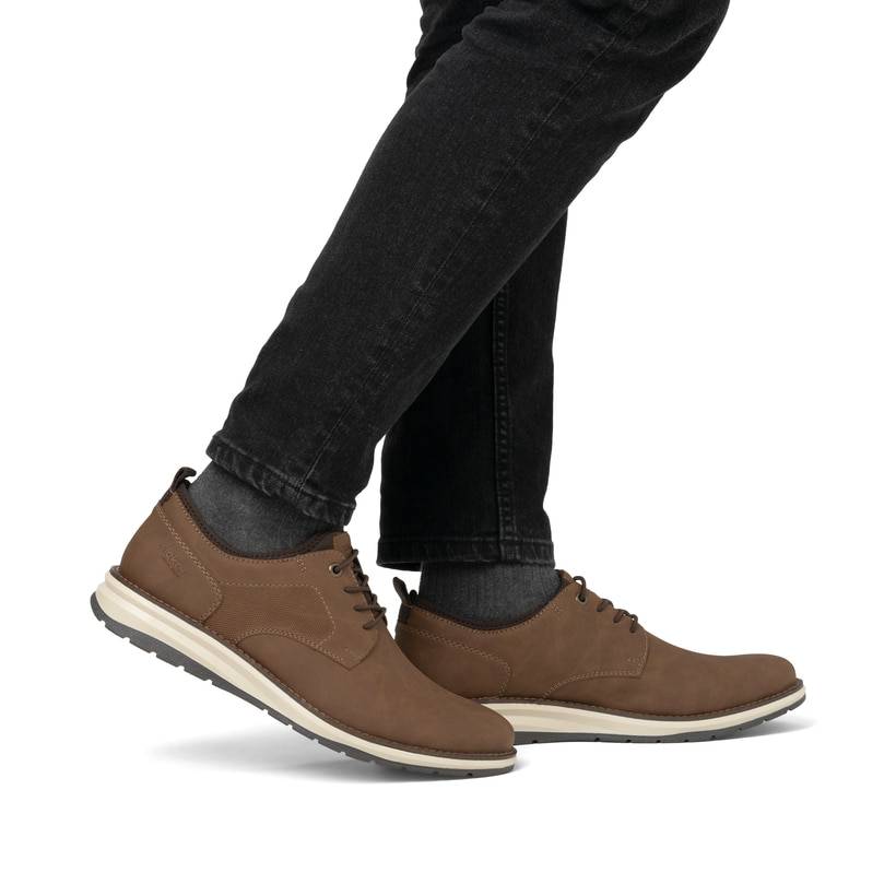 Rieker Artikelnummer 14702-24 Rieker Herren Schnürschuhe nougatbraun Kostenloser Versand