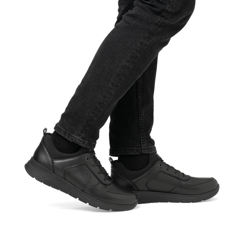 Rieker Artikelnummer 39653-00 Rieker Herren Slipper nachtschwarz Großer Ausverkauf