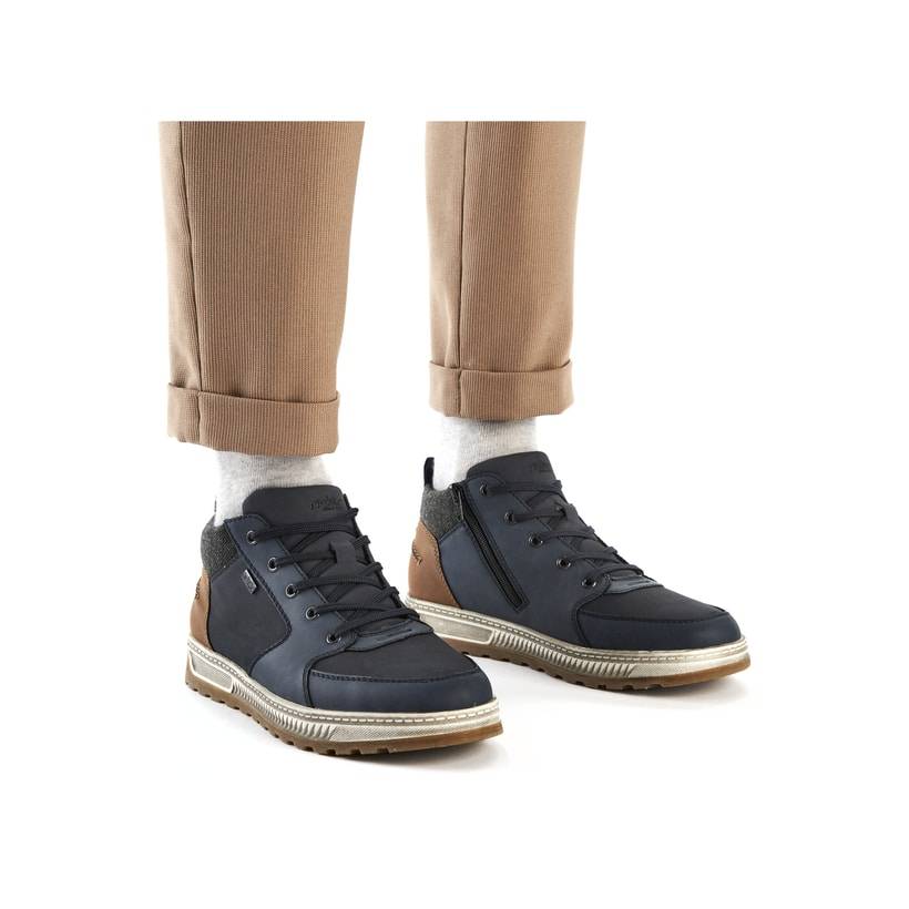 Rieker Artikelnummer 37011-14 Rieker Herren Schnürstiefel atlantikblau Flash Sale