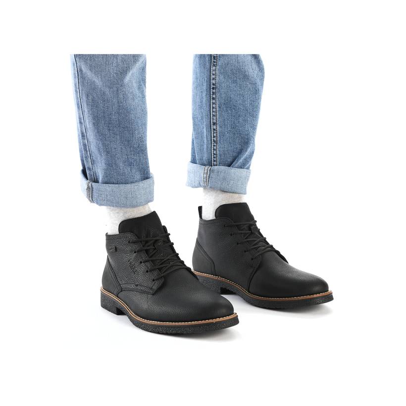 Rieker Artikelnummer 33600-00 Rieker Herren Schnürstiefel graphitschwarz Online Shopping