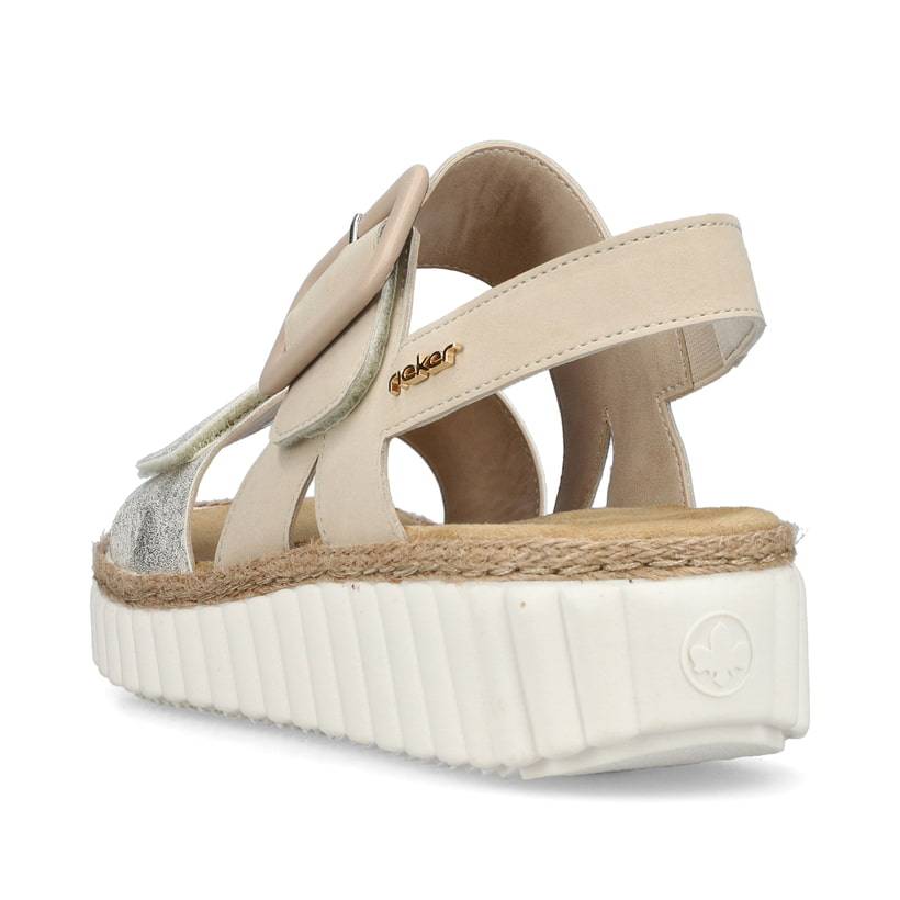 Rieker Artikelnummer 69260-60 Rieker Damen Keilsandaletten hellbeige Osterangebot