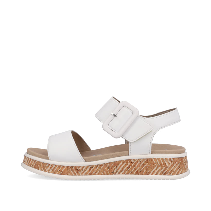 Rieker Artikelnummer W0800-80 Rieker Damen Riemchensandalen brilliant white Valentinstagsangebot