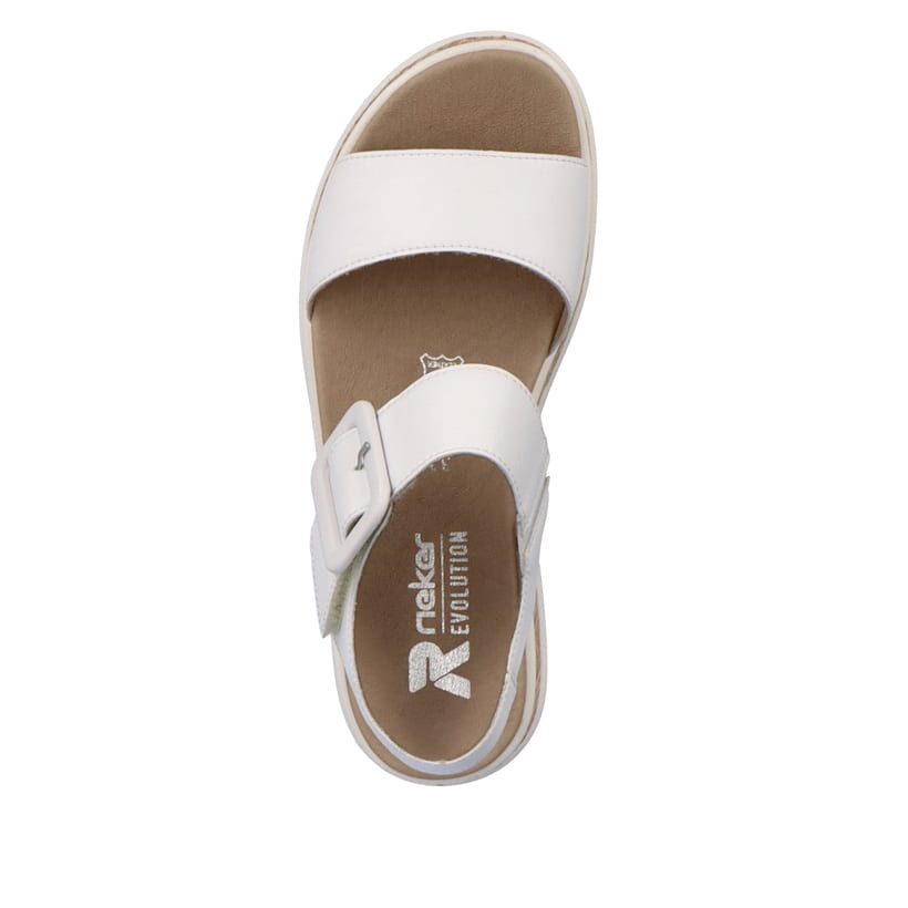 Rieker Artikelnummer W0800-80 Rieker Damen Riemchensandalen brilliant white Valentinstagsangebot