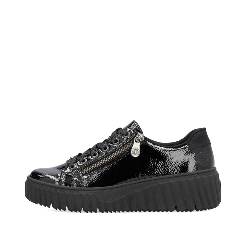 Rieker Artikelnummer N2501-00 Rieker Damen Sneaker Low glanzschwarz