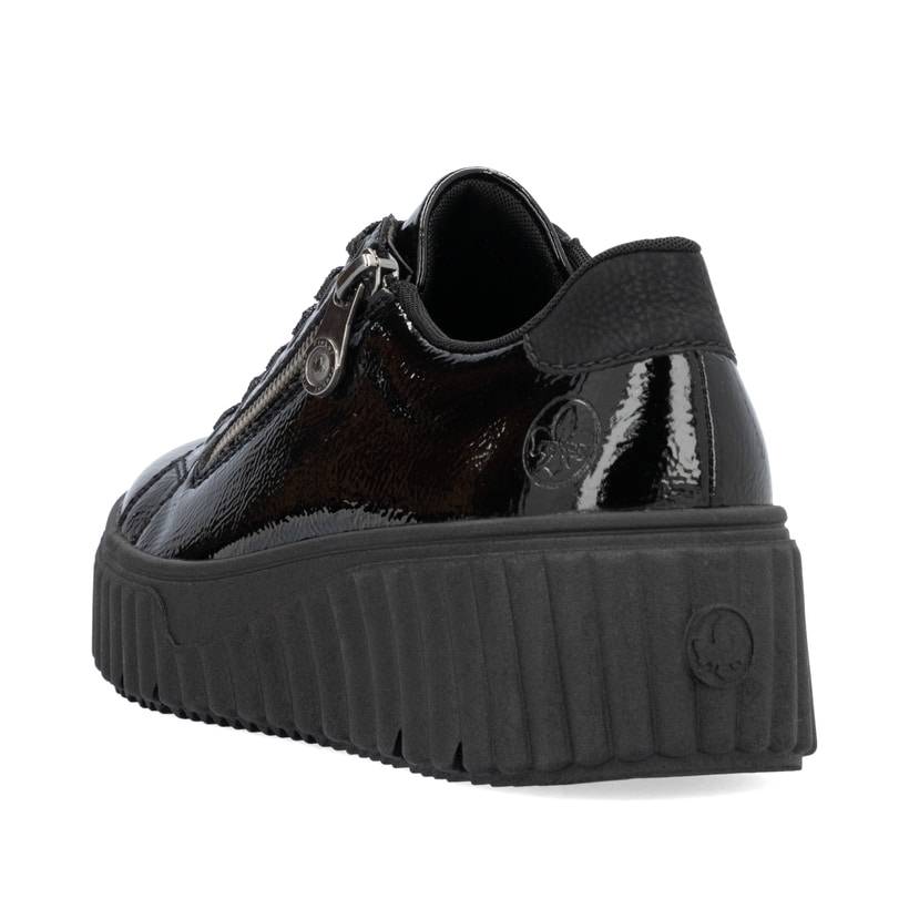 Rieker Artikelnummer N2501-00 Rieker Damen Sneaker Low glanzschwarz Lagerräumung
