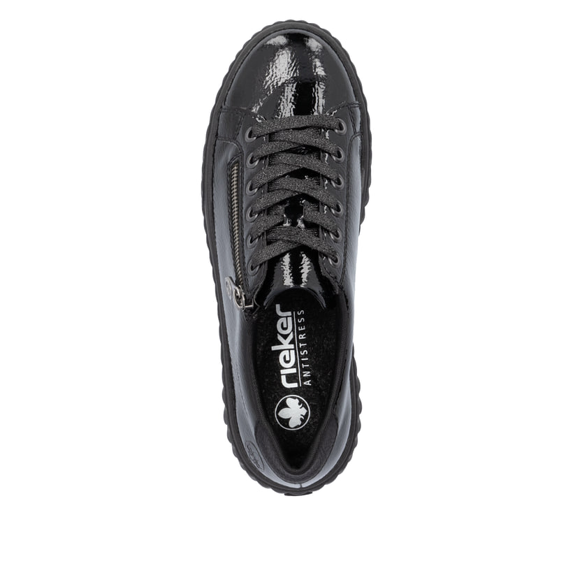 Rieker Artikelnummer N2501-00 Rieker Damen Sneaker Low glanzschwarz Lagerräumung