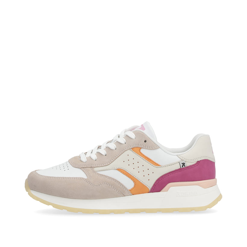 Rieker Artikelnummer W0607-80 Rieker Damen Sneaker Low light-beige fuchsia apricot Heißer Verkauf