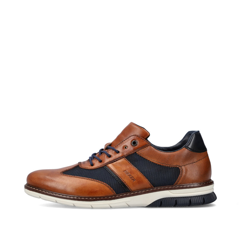 Rieker Artikelnummer 14410-24 Rieker Herren Schnürschuhe zimtbraun-ozeanblau