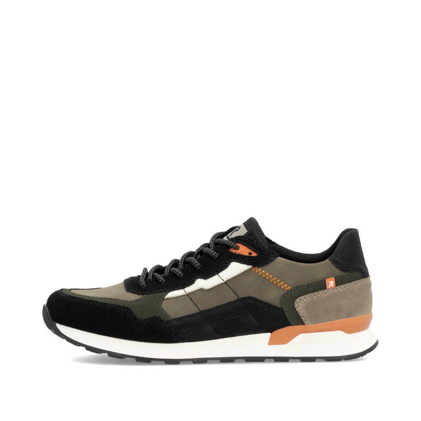 Rieker Artikelnummer U0308-54 Rieker Herren Sneaker Low khaki-schwarz Letzte 2 Tage