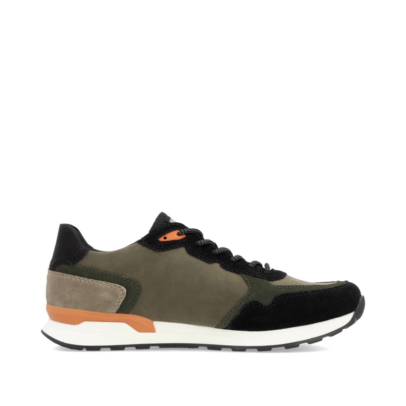 Rieker Artikelnummer U0308-54 Rieker Herren Sneaker Low khaki-schwarz Letzte 2 Tage
