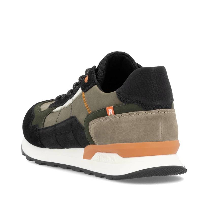 Rieker Artikelnummer U0308-54 Rieker Herren Sneaker Low khaki-schwarz Letzte 2 Tage