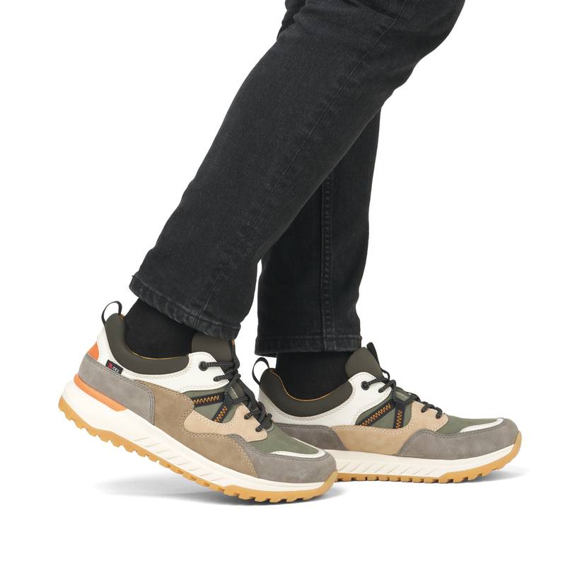 Rieker Artikelnummer U0103-54 Rieker Herren Sneaker Low cremebeige-steingrau Letzter Tag