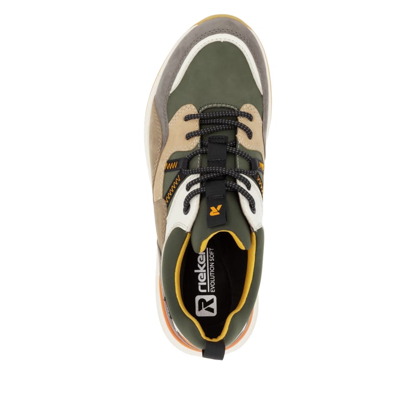 Rieker Artikelnummer U0103-54 Rieker Herren Sneaker Low cremebeige-steingrau Letzter Tag