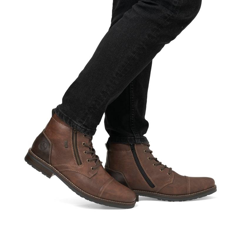 Rieker Artikelnummer 33200-27 Rieker Herren Schnürstiefel nussbraun Vierteljährliche Förderung