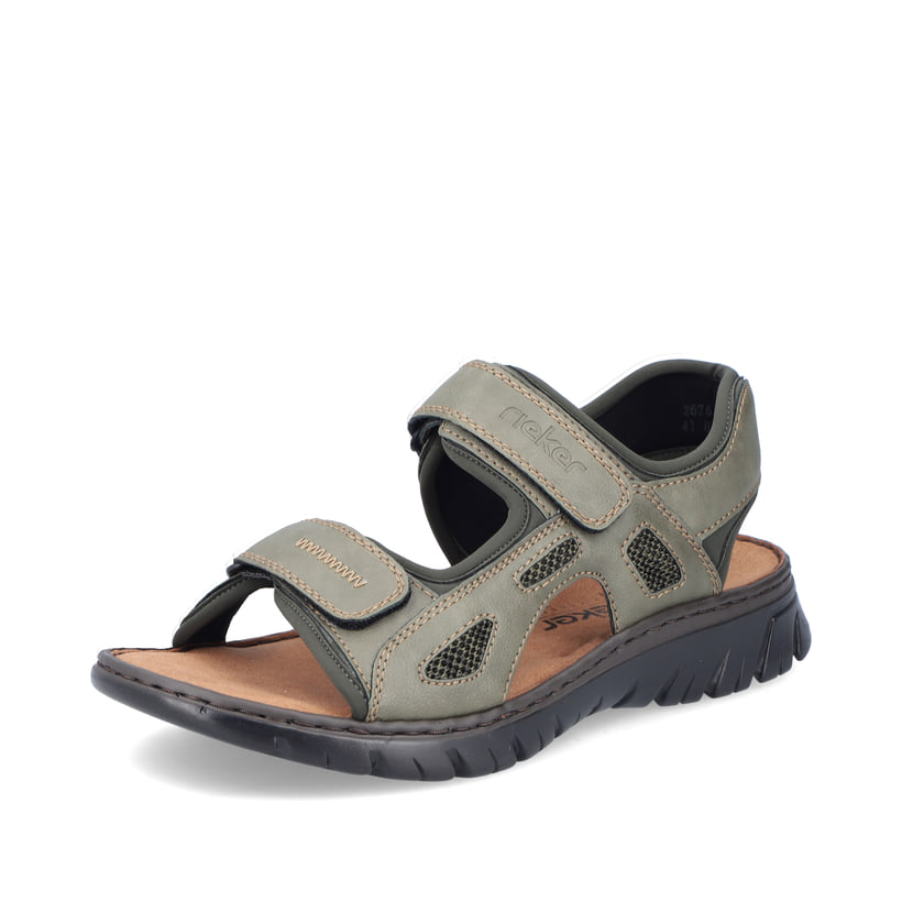 Rieker Artikelnummer 26761-54 Rieker Herren Trekkingsandalen grüngrau Clearance-Verkauf
