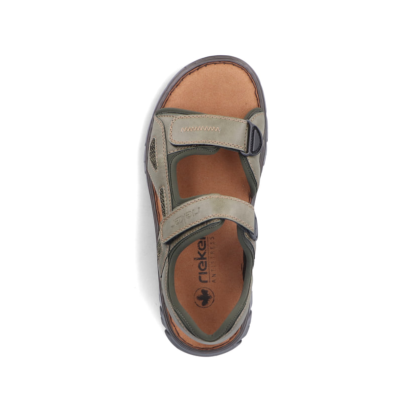 Rieker Artikelnummer 26761-54 Rieker Herren Trekkingsandalen grüngrau Clearance-Verkauf