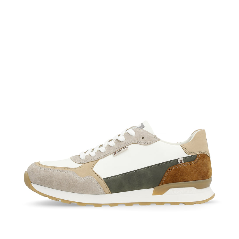 Rieker Artikelnummer U0307-80 Rieker Herren Sneaker Low sand-beige swan-white