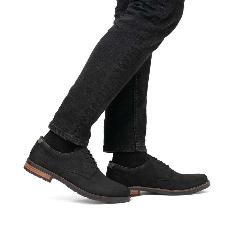 Rieker Artikelnummer 14608-00 Rieker Herren Schnürschuhe tiefschwarz Outlet