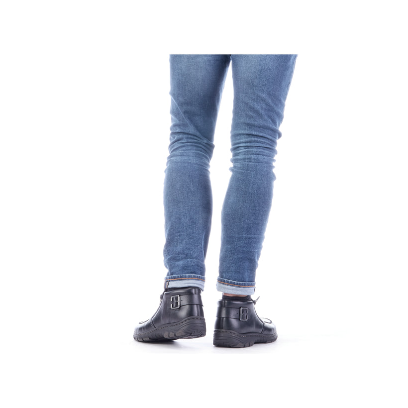 Rieker Artikelnummer 19972-00 Rieker Herren Slipper glanzschwarz Fabrikverkauf