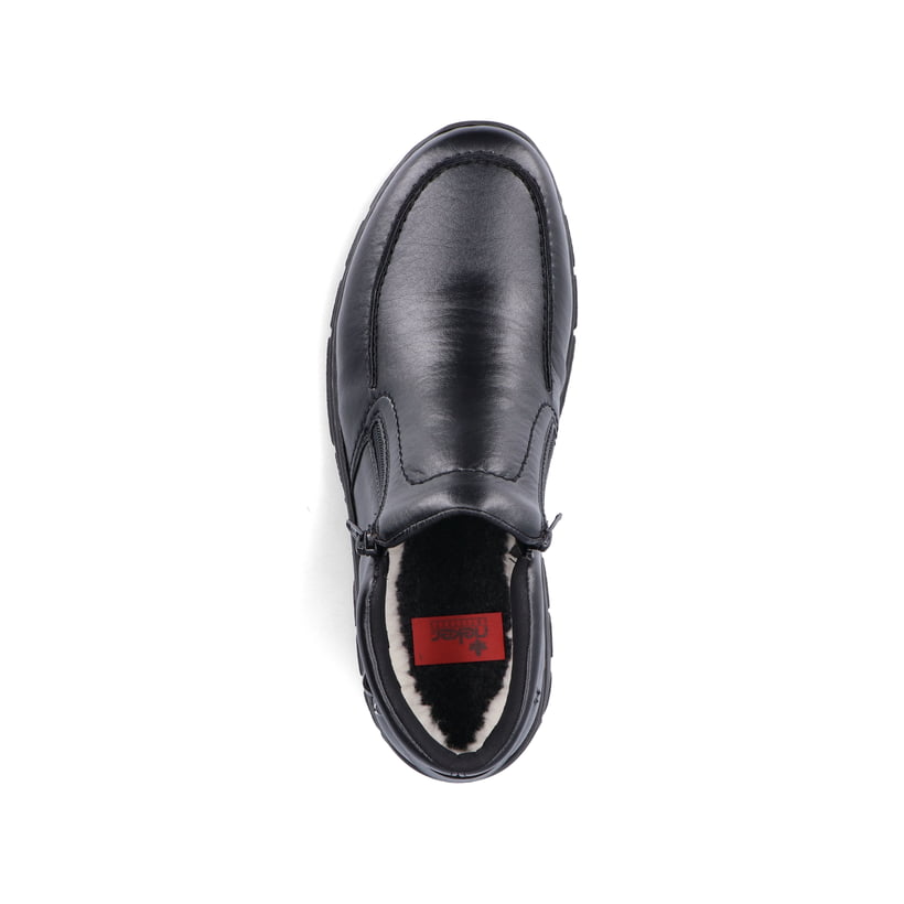 Rieker Artikelnummer 19972-00 Rieker Herren Slipper glanzschwarz Fabrikverkauf