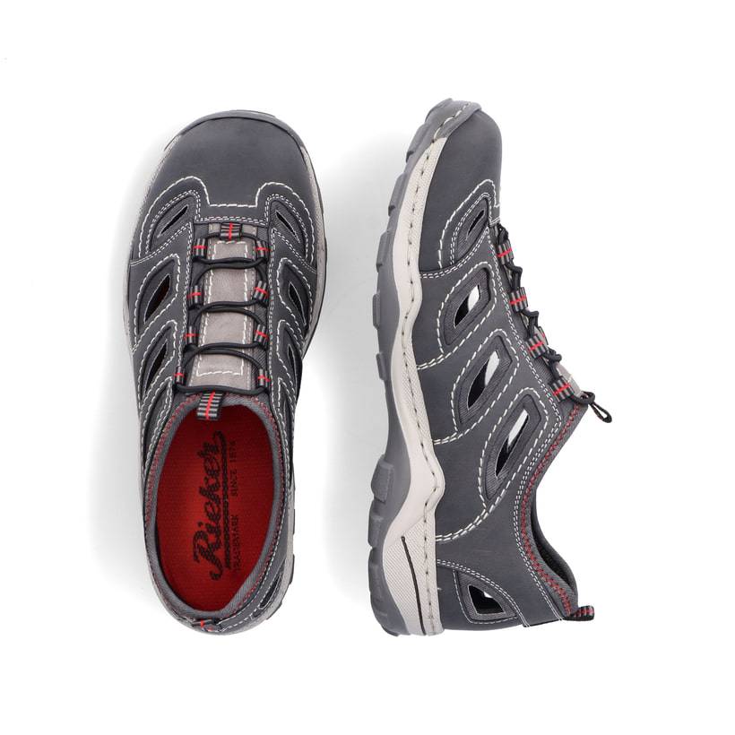 Rieker Artikelnummer 08065-46 Rieker Herren Slipper mondgrau Preisnachlass