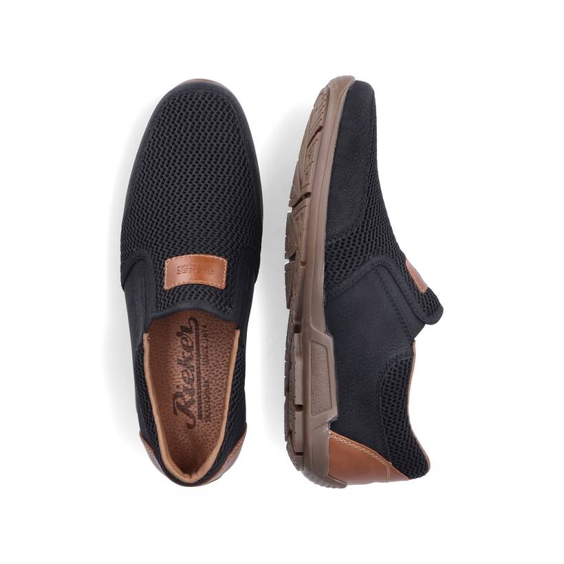 Rieker Artikelnummer 09069-00 Rieker Herren Slipper asphaltschwarz Saisonschlussverkauf