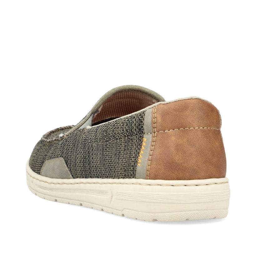 Rieker Artikelnummer 08651-54 Rieker Herren Slipper grüngrau Black Friday