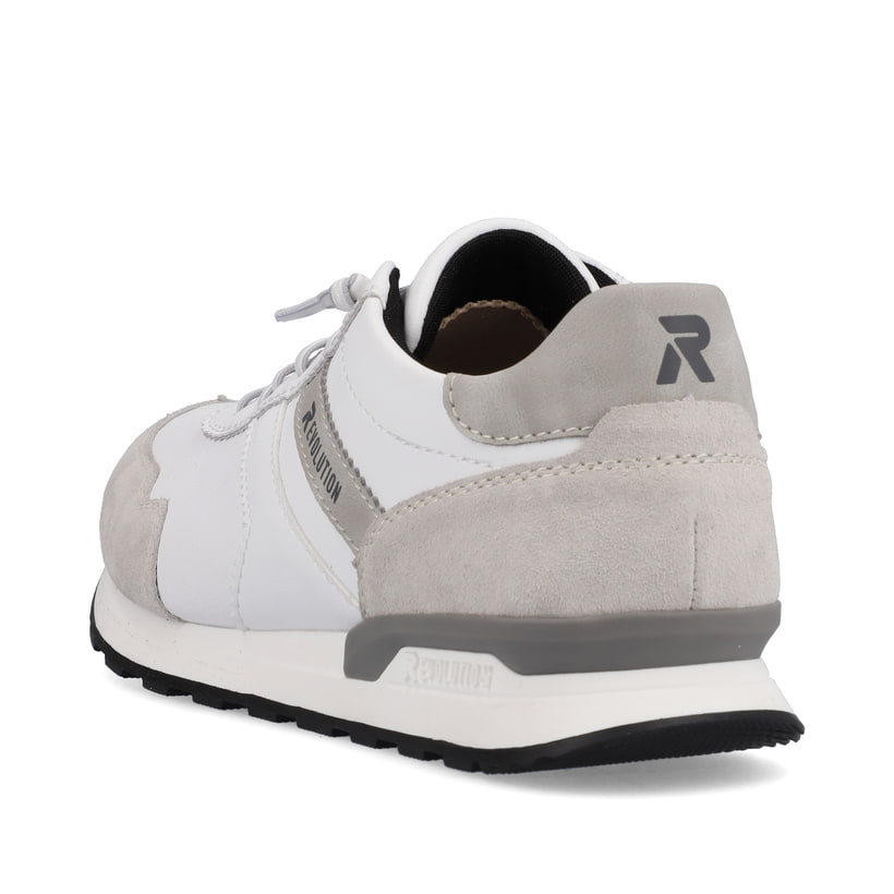 Rieker Artikelnummer U0303-80 Rieker Herren Sneaker Low brilliant-white graphite-grey Neueste Mode