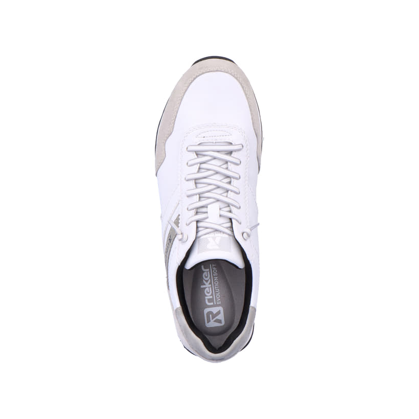 Rieker Artikelnummer U0303-80 Rieker Herren Sneaker Low brilliant-white graphite-grey Neueste Mode