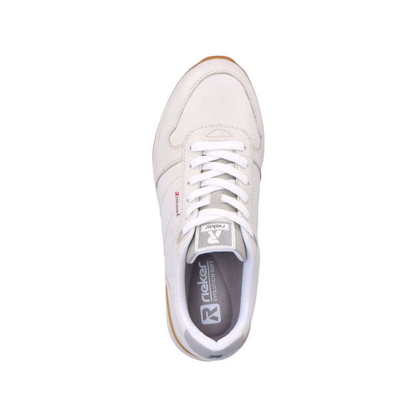Rieker Artikelnummer 07605-80 Rieker Herren Sneaker Low crystal white Große Rabatte