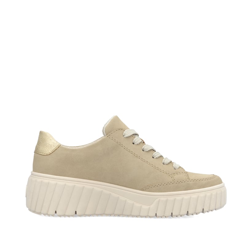 Rieker Artikelnummer N2503-62 Rieker Damen Sneaker Low goldbeige Sonderangebot der Fabrik