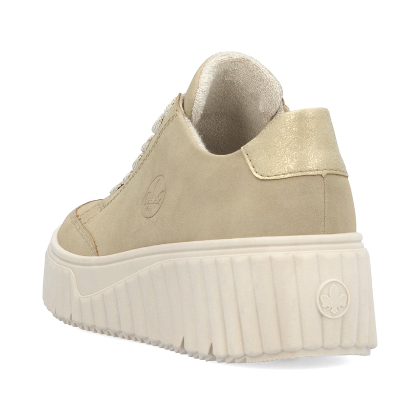 Rieker Artikelnummer N2503-62 Rieker Damen Sneaker Low goldbeige Sonderangebot der Fabrik