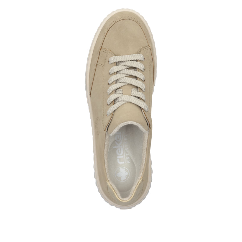 Rieker Artikelnummer N2503-62 Rieker Damen Sneaker Low goldbeige Sonderangebot der Fabrik
