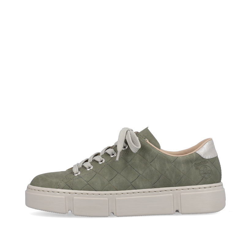 Rieker Artikelnummer N59W2-52 Rieker Damen Sneaker Low olivgrün-sandbeige