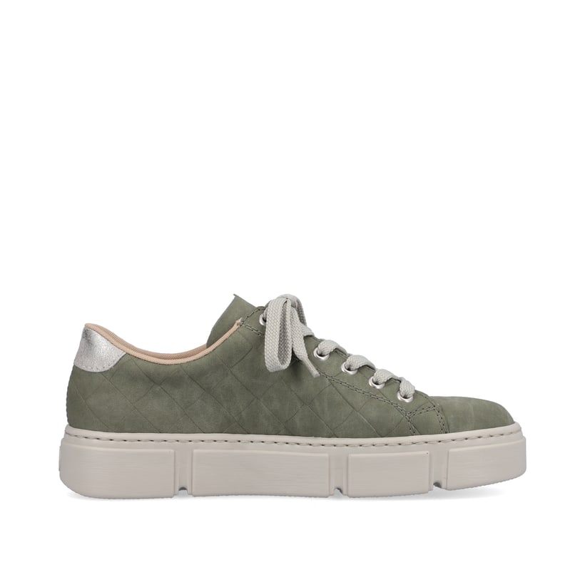 Rieker Artikelnummer N59W2-52 Rieker Damen Sneaker Low olivgrün-sandbeige Vierteljährliche Förderung