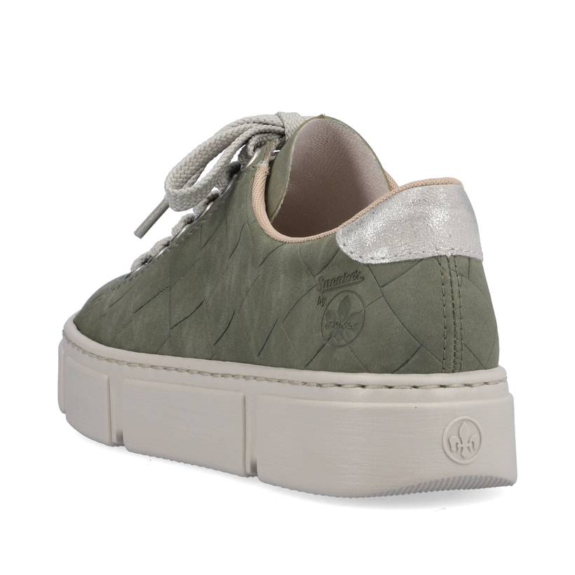 Rieker Artikelnummer N59W2-52 Rieker Damen Sneaker Low olivgrün-sandbeige Vierteljährliche Förderung