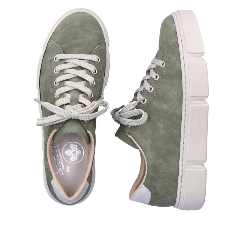 Rieker Artikelnummer N59W2-52 Rieker Damen Sneaker Low olivgrün-sandbeige Vierteljährliche Förderung