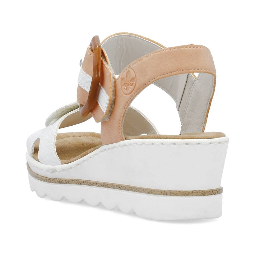 Rieker Artikelnummer 67476-38 Rieker Damen Keilsandaletten schneeweiss-pfirsich Discount Store für neue Produkte