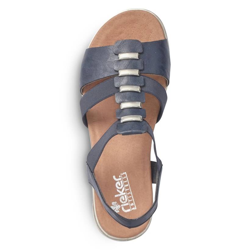 Rieker Artikelnummer V5051-14 Rieker Damen Riemchensandalen marineblau Super Rabatt
