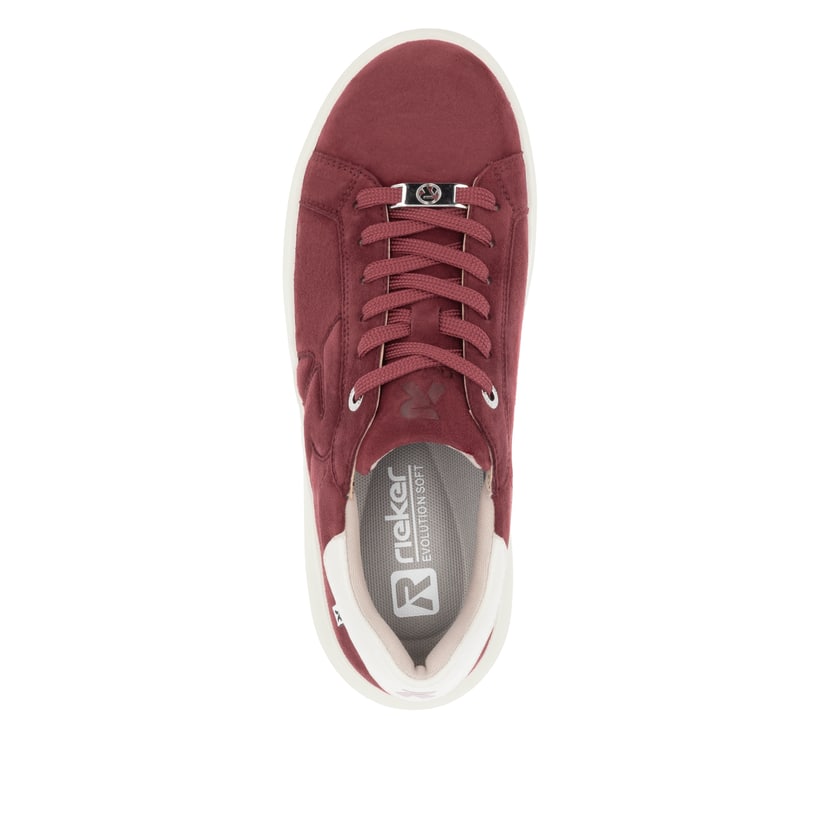 Rieker Artikelnummer W1204-35 Rieker Damen Sneaker Low kirschrot Begrenzt auf 3 Tage