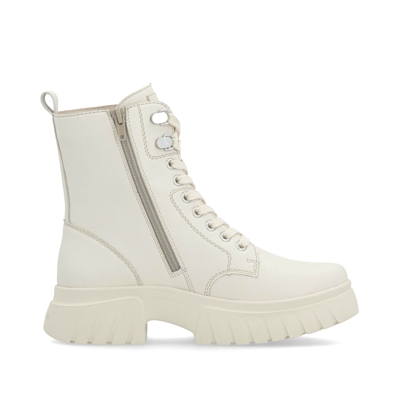 Rieker Artikelnummer W1870-60 Rieker Damen Schnürstiefel weißbeige Speichern exportieren