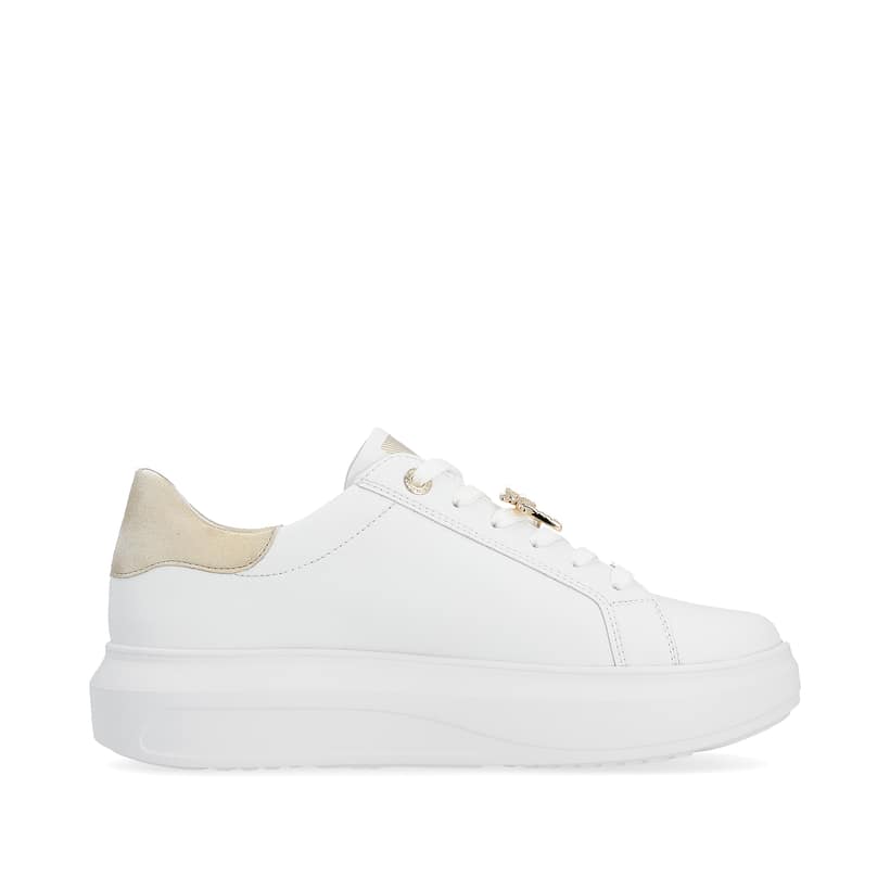 Rieker Artikelnummer W1202-82 Rieker Damen Sneaker Low swan-white gold Black Friday Preise