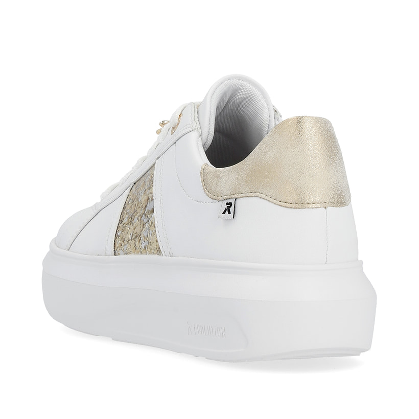 Rieker Artikelnummer W1202-82 Rieker Damen Sneaker Low swan-white gold Black Friday Preise