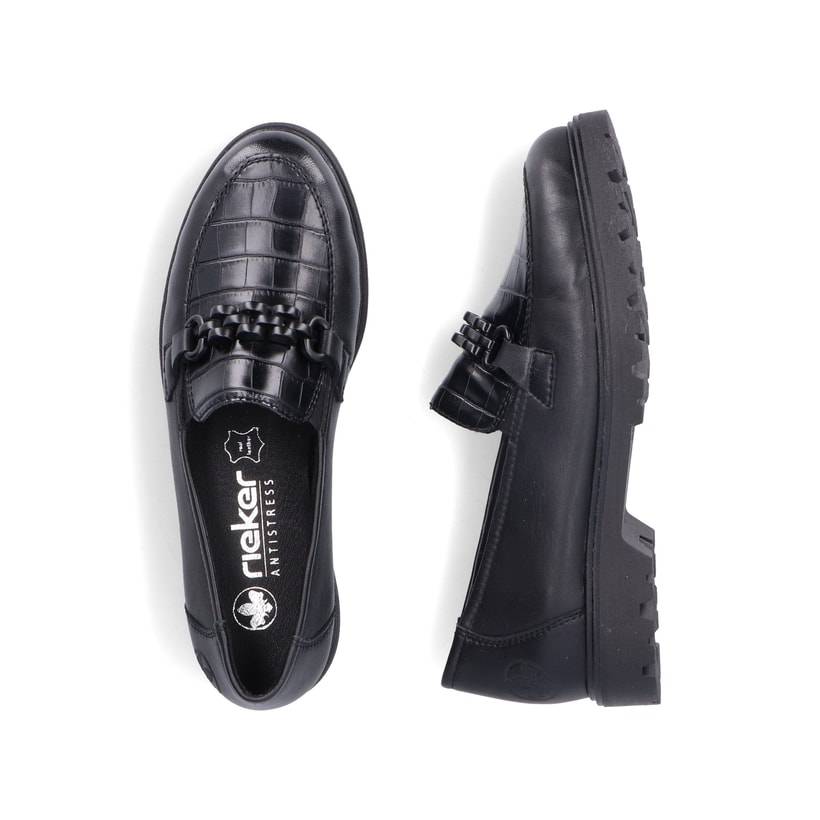 Rieker Artikelnummer 45561-01 Rieker Damen Slipper tiefschwarz