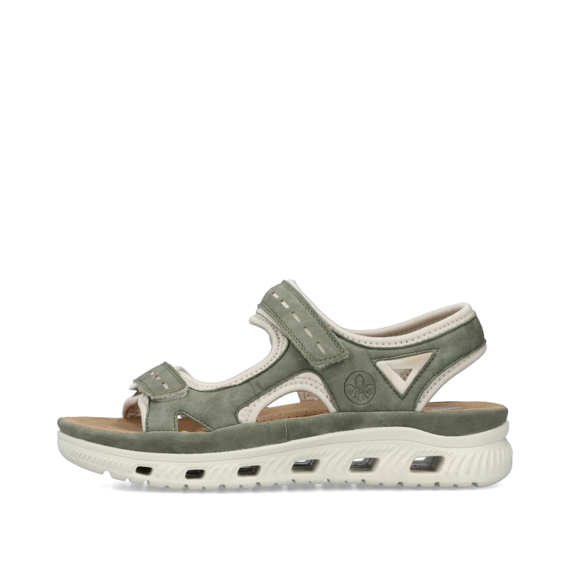 Rieker Artikelnummer 64066-52 Rieker Damen Trekkingsandalen grüngrau Outlet