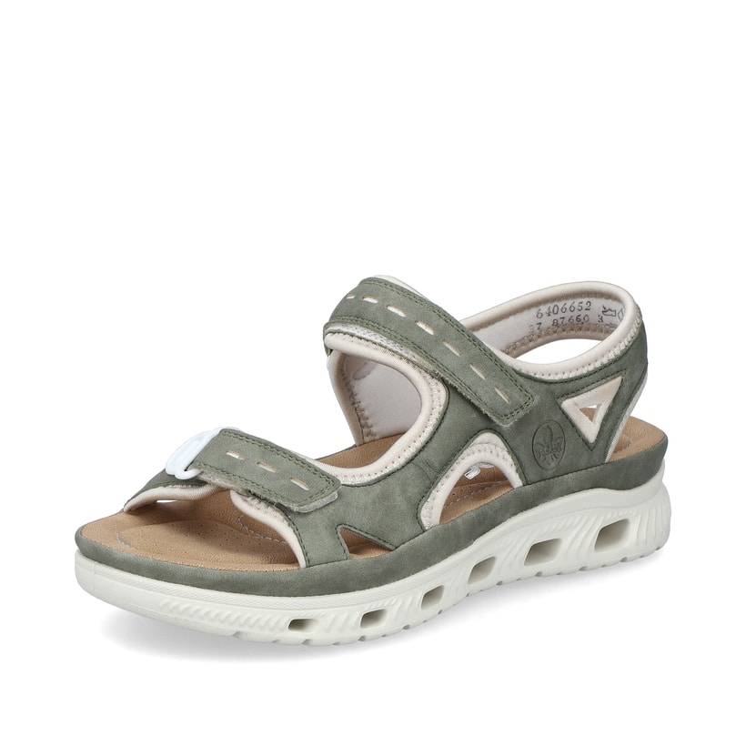 Rieker Artikelnummer 64066-52 Rieker Damen Trekkingsandalen grüngrau Outlet