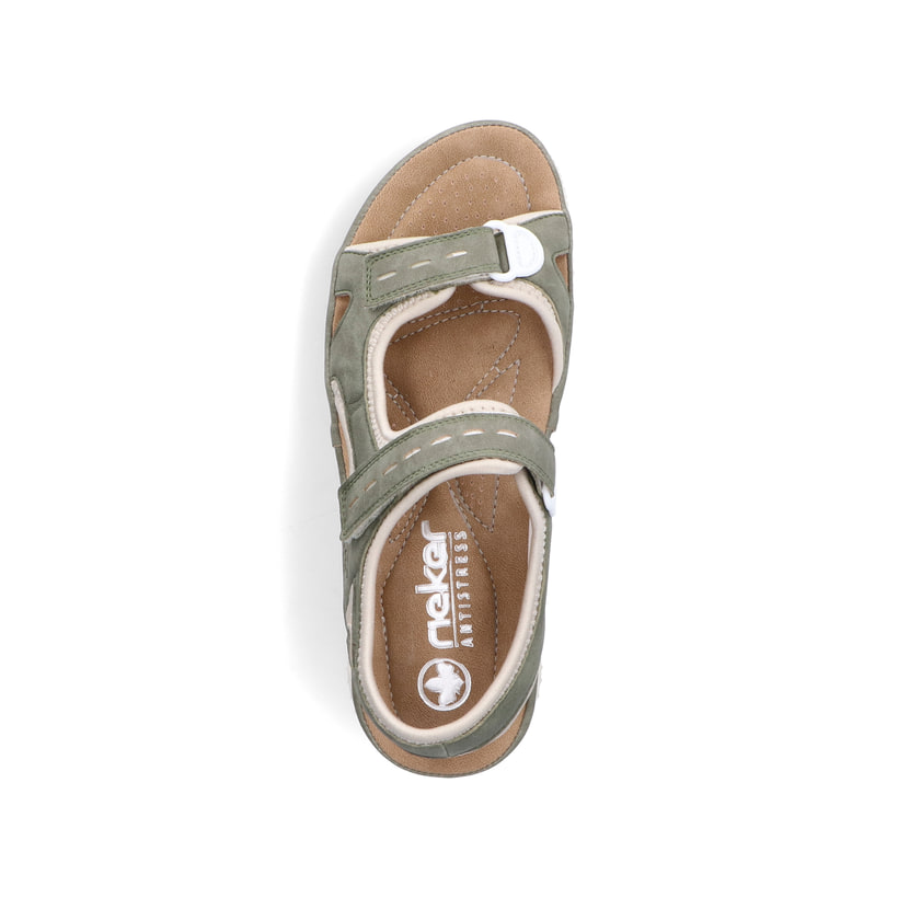 Rieker Artikelnummer 64066-52 Rieker Damen Trekkingsandalen grüngrau Outlet