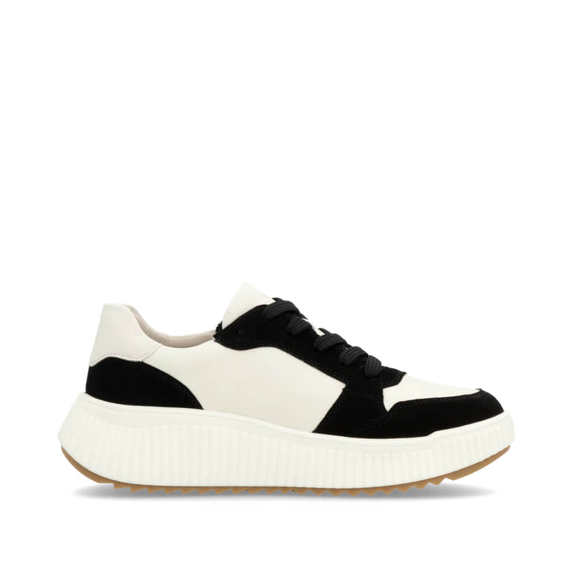 Rieker Artikelnummer W1700-60 Rieker Damen Sneaker Low vanilleweiß-schwarz Blitzverkäufe